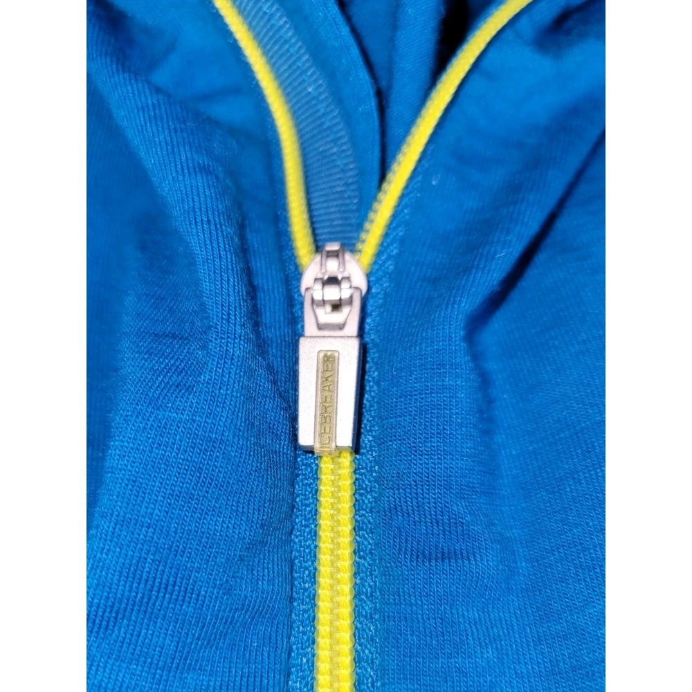 Icebreaker Merino Bodyfit Zone Blue Long Sleeve 1/2 Zip Men's Hoodie Size XL - Picture 6 of 13